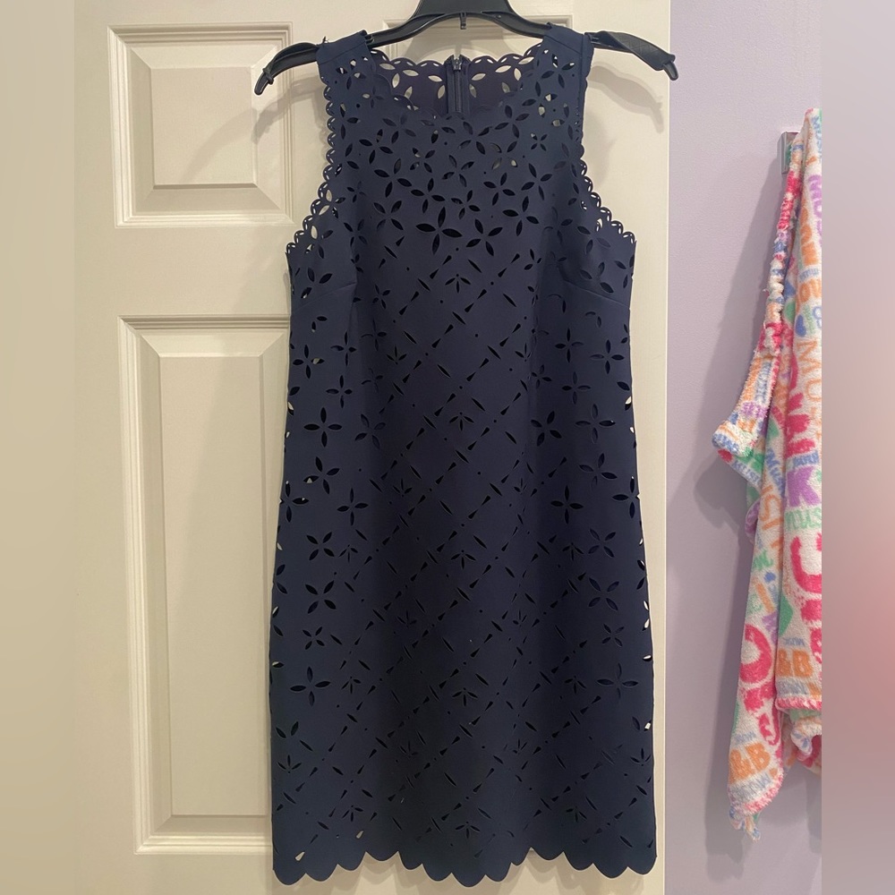 Navy cutout dress